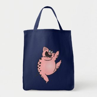 Cartoon Dancing Pig | Funny Dancing Cartoon Pig bags