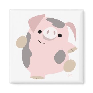 Cartoon Dancing Pig magnet magnet