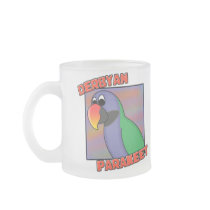 Cartoon Derbyan Parakeet mugs by MenagerieMayhem Cartoon Derbyan Parakeet mugs