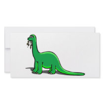Cartoon Dinosaur Eating photo cards
