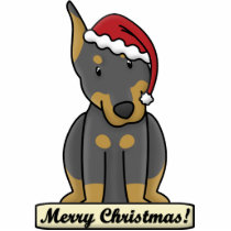 Cartoon Doberman Pinscher Christmas Ornament photo sculptures