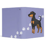 Cartoon Doberman Pinscher (floppy ears) Vinyl Binders