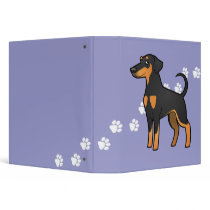 Cartoon Doberman Pinscher (floppy ears) Binders
