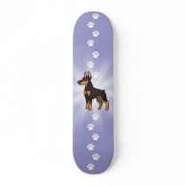 Cartoon Doberman Pinscher (pointy ears) Skateboard Decks