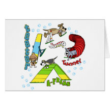 Cartoon Dog Agility Card