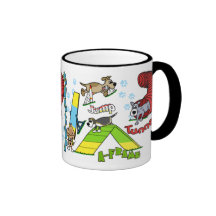 Cartoon Dog Agility Mugs