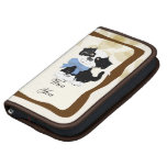 Cartoon Dog - B/W ~ Tan Leaves Design Folio Planner