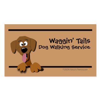 Cartoon Dog Business Card Template (brown)