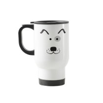 Cartoon Dog Face Illustration Coffee Mugs