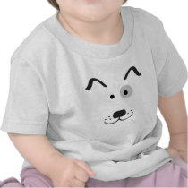 Cartoon Dog Face Illustration Shirts