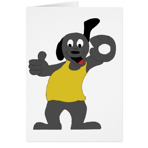 Cartoon Dog With Big Ears Greeting Card | Zazzle