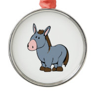 Cartoon Donkey Christmas Tree Ornament