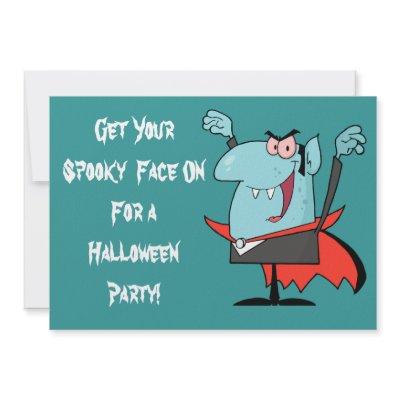 Cartoon Dracula Halloween Costume Party Personalized Announcements Zazzle_invitation Cartoon Dracula Halloween Costume Party Personalized Announcements Zazzle_invitation