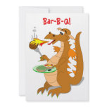 Cartoon Dragon Bar-B-Q Party Invitations Template