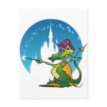 Cartoon Dragon Wizard postcards