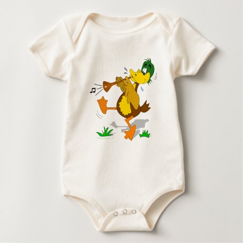 Cartoon Duck Playing Zurna Organic Infant Shirt shirt