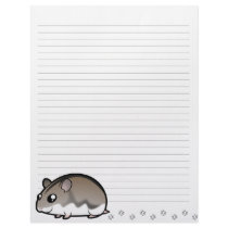Cartoon Dwarf Hamster Personalized Letterhead