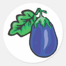 cartoon eggplant stickers