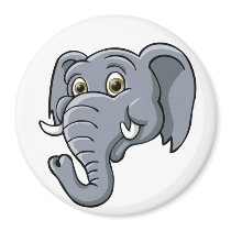 Cartoon Elephant Fridge Magnet