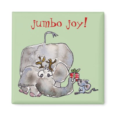 Cartoon Elephant Mouse Magnet by zooogle