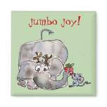 Cartoon Elephant Mouse Magnet