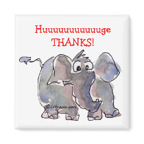 Cartoon Elephant Thank You Gift Magnet by zooogle Cartoon Elephant Thank You Gift Magnet