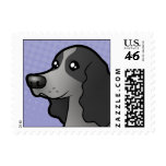 Cartoon English Cocker Spaniel Stamp