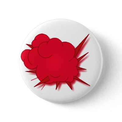 Cartoon explosions button by Dustbuster