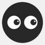 Cartoon Eyes Round Stickers