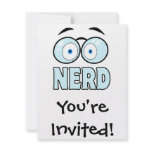 Cartoon Eyes With Glasses NERD Personalized Invites