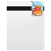cartoon fast food meal customized letterhead