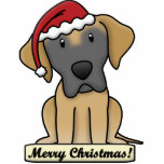 Cartoon Fawn Great Dane Christmas Ornament photo sculptures