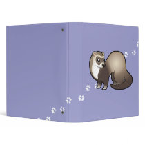 Cartoon Ferret Vinyl Binders