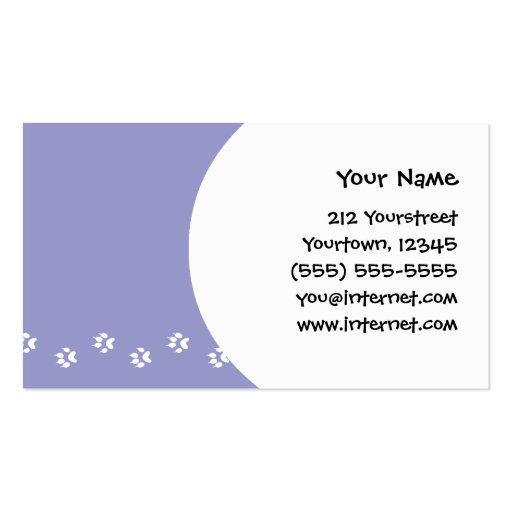 Cartoon Ferret Business Card Template (back side)