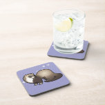 Cartoon Ferret Beverage Coasters