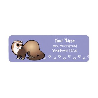 Cartoon Ferret Return Address Label