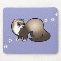 Cartoon Ferret Mouse Pads