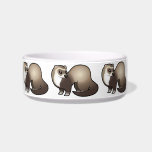 Cartoon Ferret Cat Food Bowls