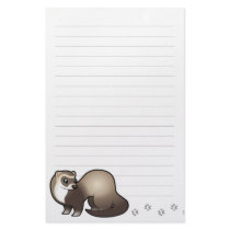 Cartoon Ferret Custom Stationery