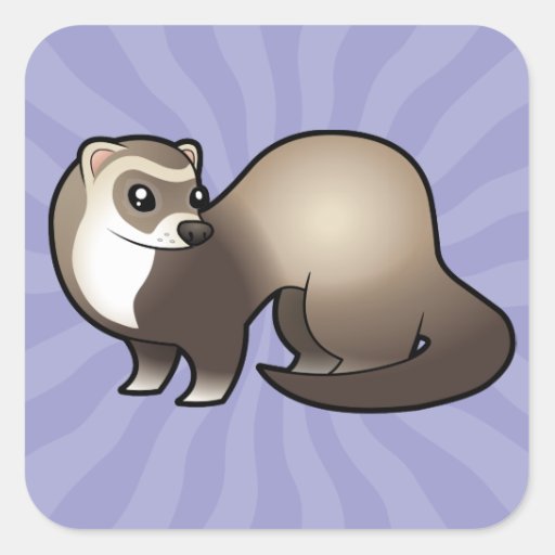 Cartoon Ferret Sticker | Zazzle