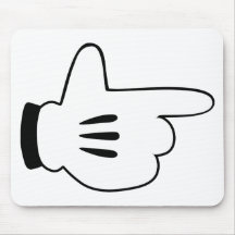 cartoon finger gun mousepads