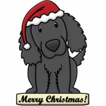 Cartoon Flat Coated Retriever Christmas Ornament photo sculptures