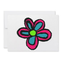 Cartoon Flower invitations