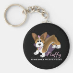 Cartoon Fluffy Pembroke Welsh Corgi Key Chain