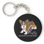 Cartoon Fluffy Pembroke Welsh Corgi Key Chain