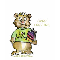 Cartoon Food For Thought Abrahamster T shirt by zooogle Cartoon Food For Thought Abrahamster T shirt