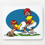 Cartoon Football Players Mouse Pads