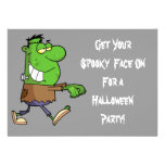 Cartoon Frankenstein Halloween Costume Party Personalized Invitation