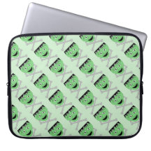 Cartoon Frankenstein Monster Face And Crossbolts Computer Sleeves