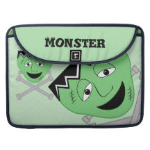 Cartoon Frankenstein Monster Face And Crossbolts Sleeve For MacBooks